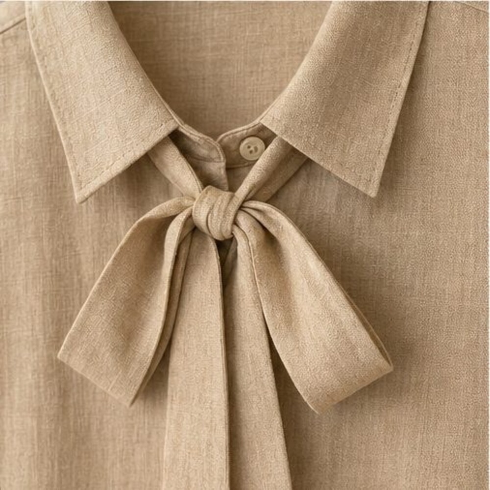 Camel Button Blouse - Picture 4 of 6